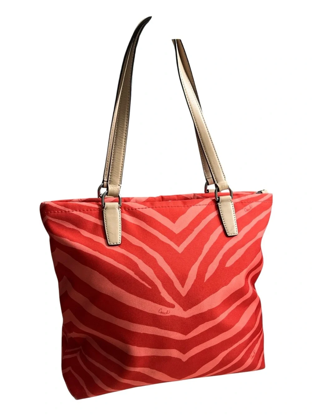 Coach red zebra